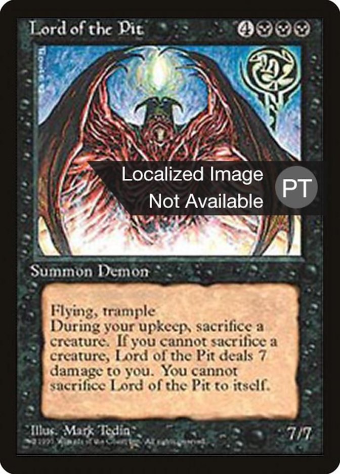 Lord of the Pit [Fourth Edition (Foreign Black Border)] MTG Single Magic: The Gathering    | Red Claw Gaming