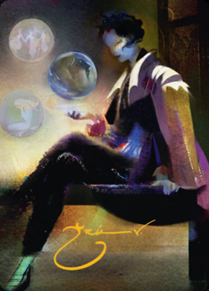 Obscura Interceptor Art Card (Gold-Stamped Signature) [Streets of New Capenna Art Series] MTG Single Magic: The Gathering    | Red Claw Gaming