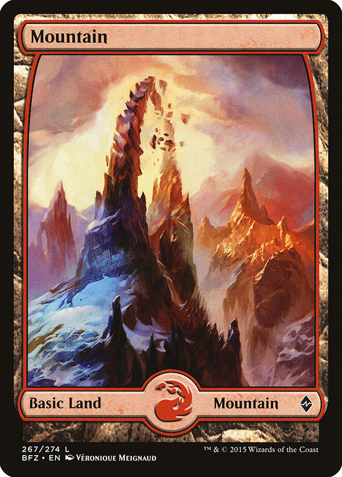Mountain (267) (Full Art) [Battle for Zendikar] MTG Single Magic: The Gathering    | Red Claw Gaming