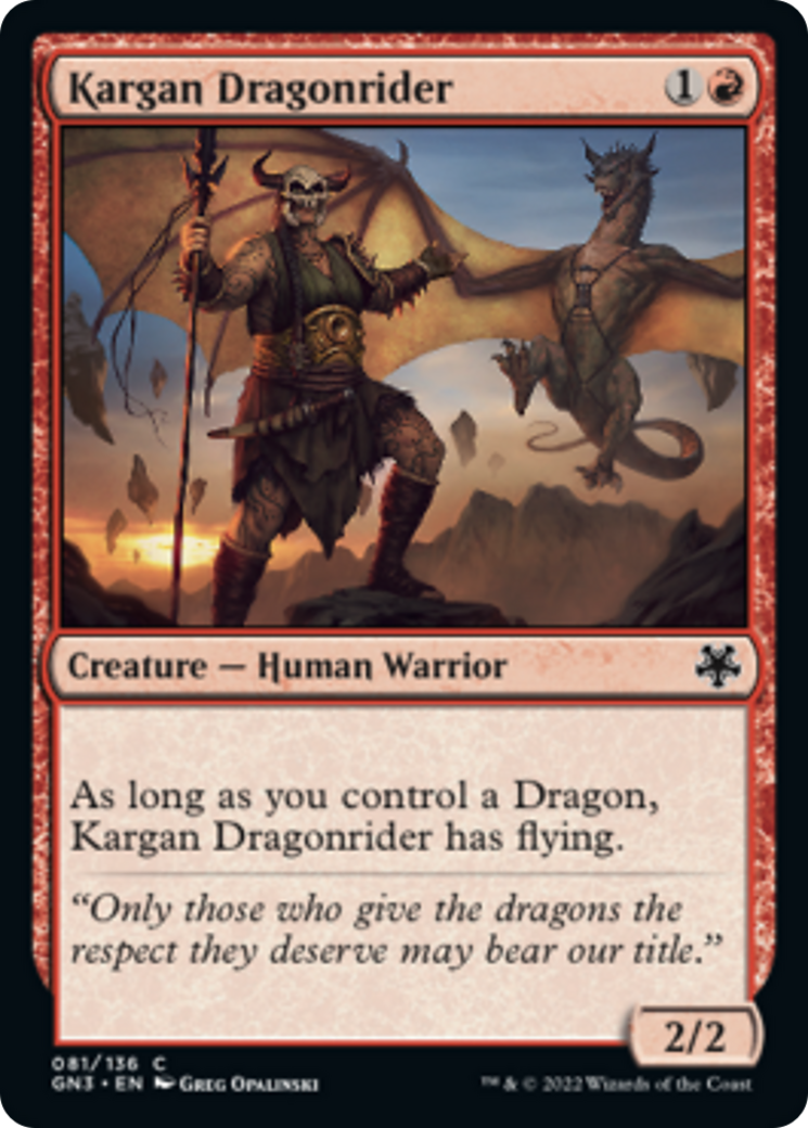 Kargan Dragonrider [Game Night: Free-for-All] MTG Single Magic: The Gathering    | Red Claw Gaming