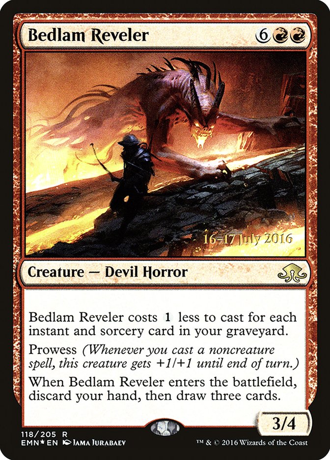 Bedlam Reveler [Eldritch Moon Prerelease Promos] MTG Single Magic: The Gathering    | Red Claw Gaming