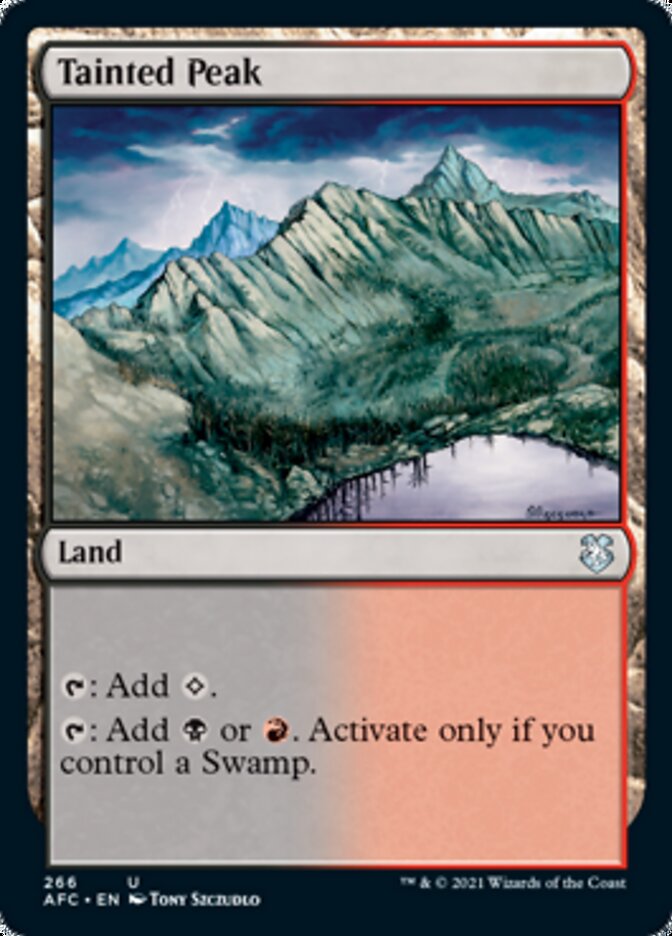 Tainted Peak [Dungeons & Dragons: Adventures in the Forgotten Realms Commander] MTG Single Magic: The Gathering    | Red Claw Gaming