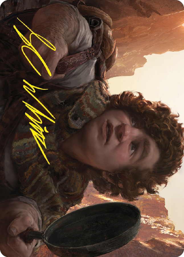 Sam, Loyal Attendant Art Card (Gold-Stamped Signature) [The Lord of the Rings: Tales of Middle-earth Art Series] MTG Single Magic: The Gathering    | Red Claw Gaming