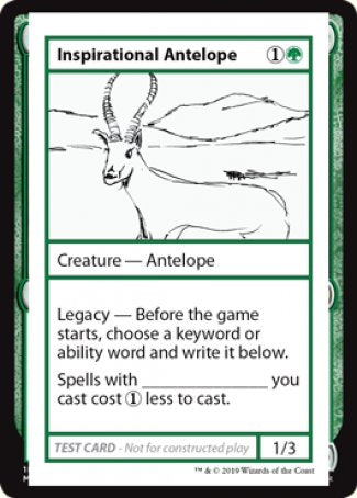 Inspirational Antelope (2021 Edition) [Mystery Booster Playtest Cards] MTG Single Magic: The Gathering    | Red Claw Gaming