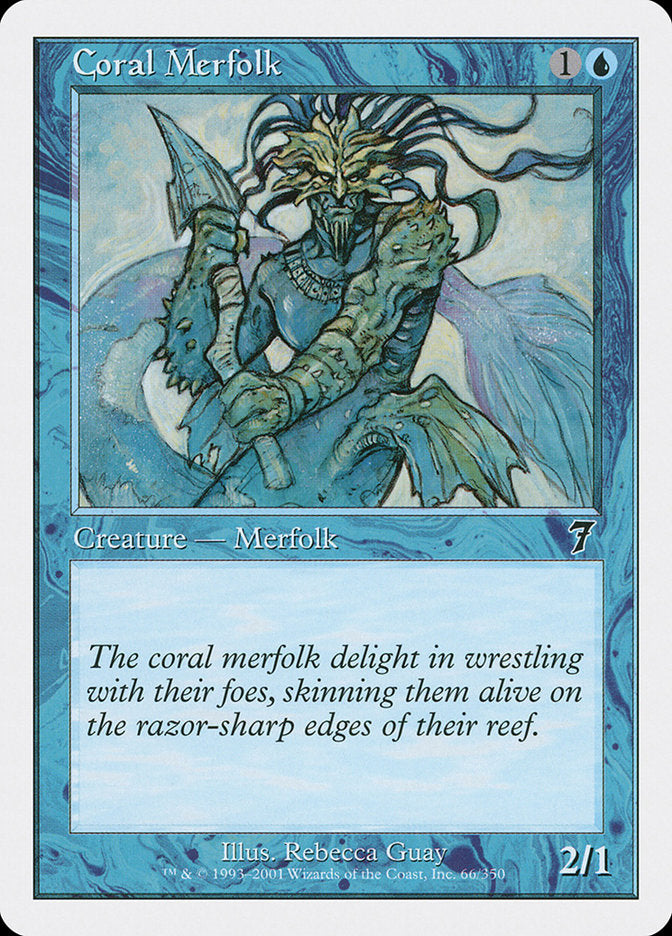 Coral Merfolk [Seventh Edition] MTG Single Magic: The Gathering    | Red Claw Gaming