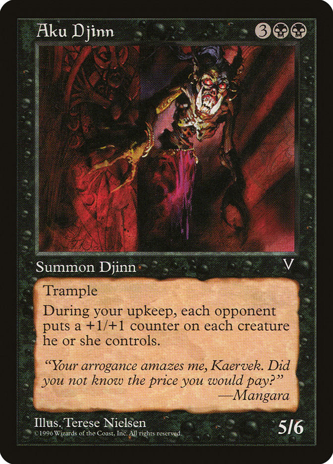Aku Djinn [Visions] MTG Single Magic: The Gathering    | Red Claw Gaming