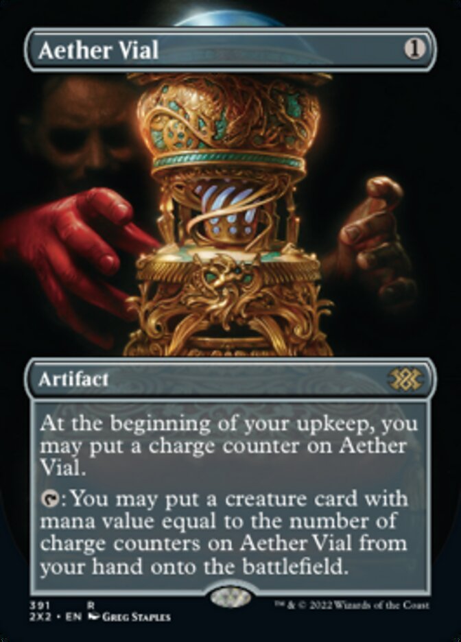 Aether Vial (Borderless Alternate Art) [Double Masters 2022] MTG Single Magic: The Gathering    | Red Claw Gaming