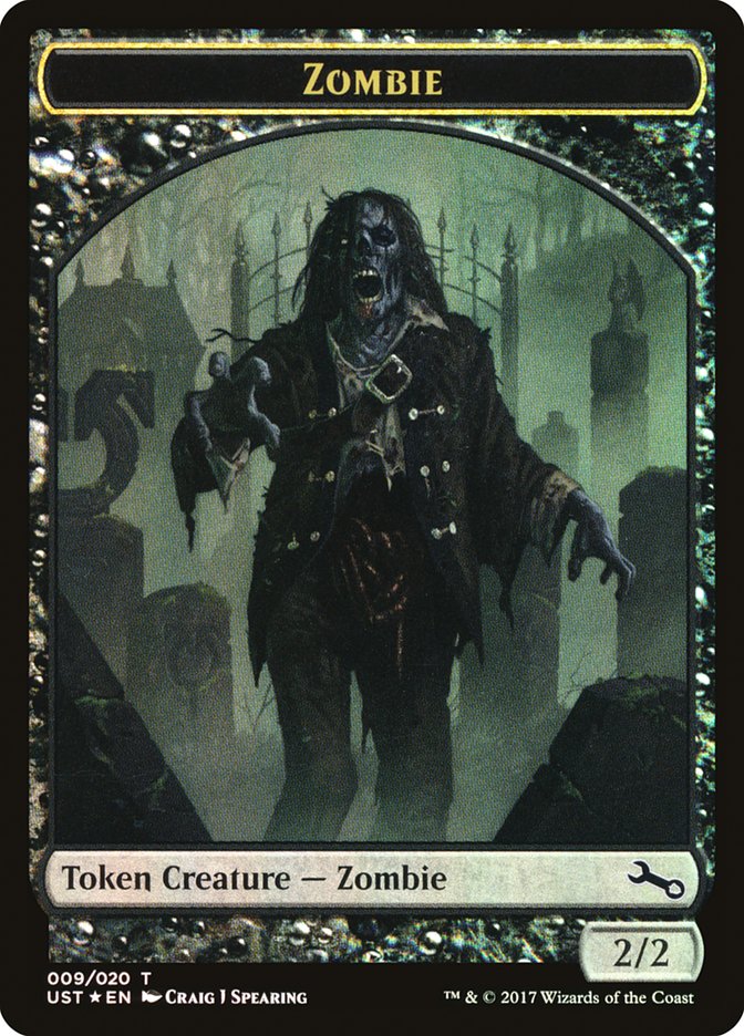 Zombie // Zombie Double-Sided Token [Unstable Tokens] MTG Single Magic: The Gathering    | Red Claw Gaming