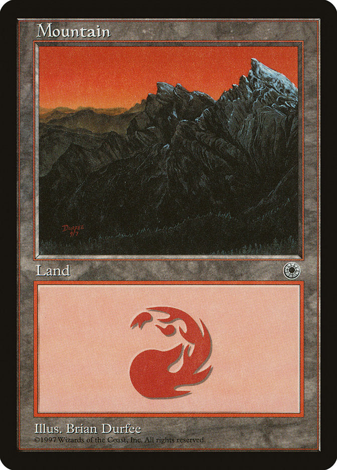 Mountain (9/7 Signature / No Peak on Left) [Portal] MTG Single Magic: The Gathering    | Red Claw Gaming