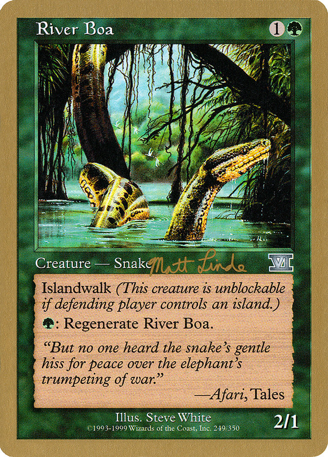 River Boa (Matt Linde) [World Championship Decks 1999] MTG Single Magic: The Gathering    | Red Claw Gaming