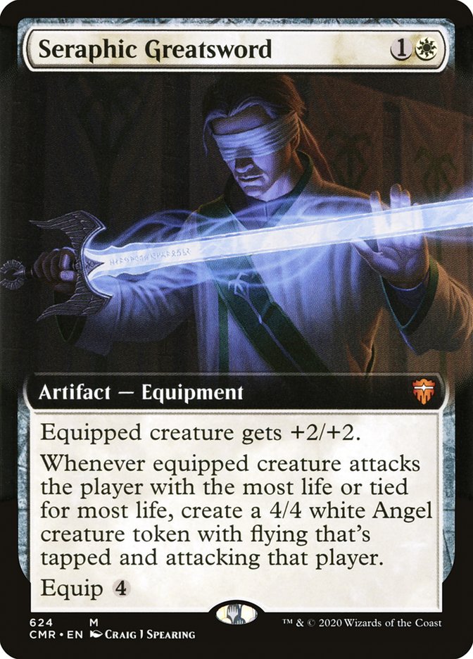 Seraphic Greatsword (Extended Art) [Commander Legends] MTG Single Magic: The Gathering    | Red Claw Gaming