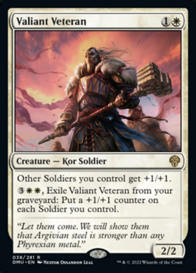 Valiant Veteran [Dominaria United] MTG Single Magic: The Gathering    | Red Claw Gaming