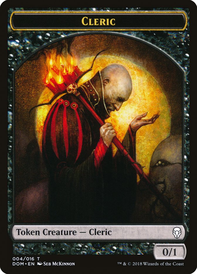 Cleric Token [Dominaria Tokens] MTG Single Magic: The Gathering    | Red Claw Gaming