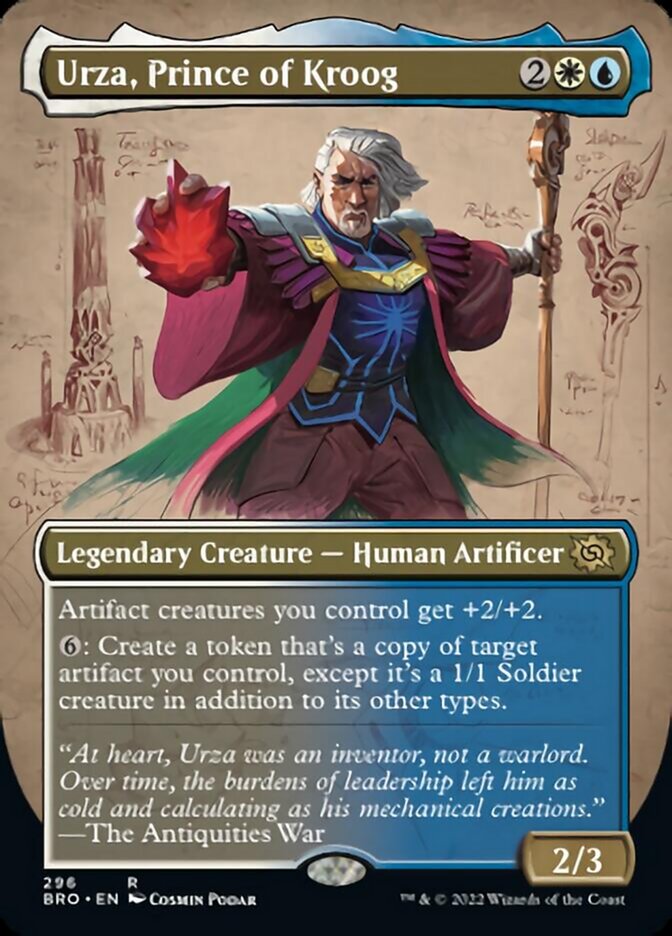Urza, Prince of Kroog (Borderless Alternate Art) [The Brothers' War] MTG Single Magic: The Gathering    | Red Claw Gaming