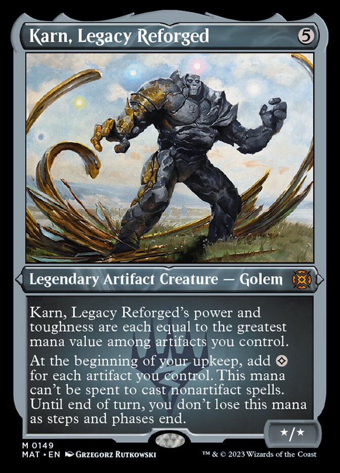Karn, Legacy Reforged (Foil Etched) [March of the Machine: The Aftermath] MTG Single Magic: The Gathering    | Red Claw Gaming