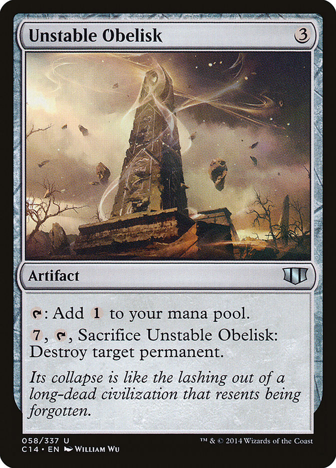 Unstable Obelisk [Commander 2014] MTG Single Magic: The Gathering    | Red Claw Gaming