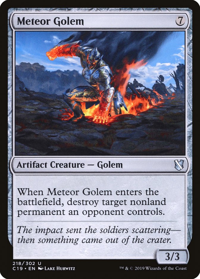 Meteor Golem [Commander 2019] MTG Single Magic: The Gathering    | Red Claw Gaming