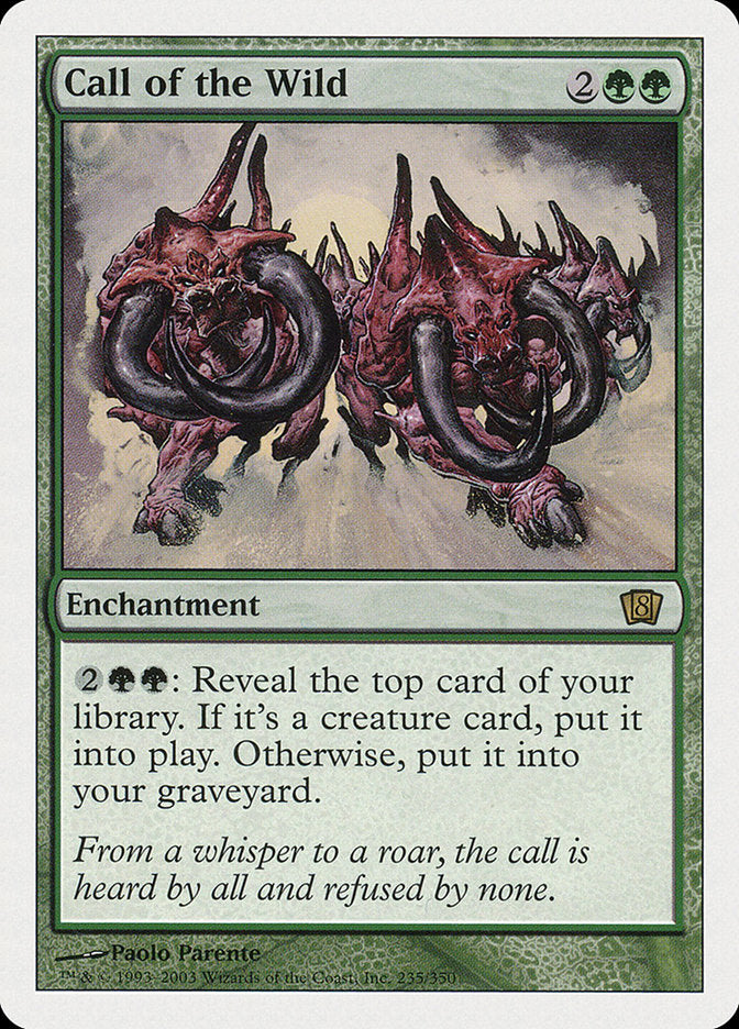 Call of the Wild [Eighth Edition] MTG Single Magic: The Gathering    | Red Claw Gaming