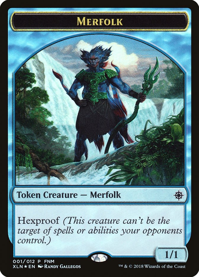 Merfolk // Treasure Double-Sided Token [Friday Night Magic 2018] MTG Single Magic: The Gathering    | Red Claw Gaming
