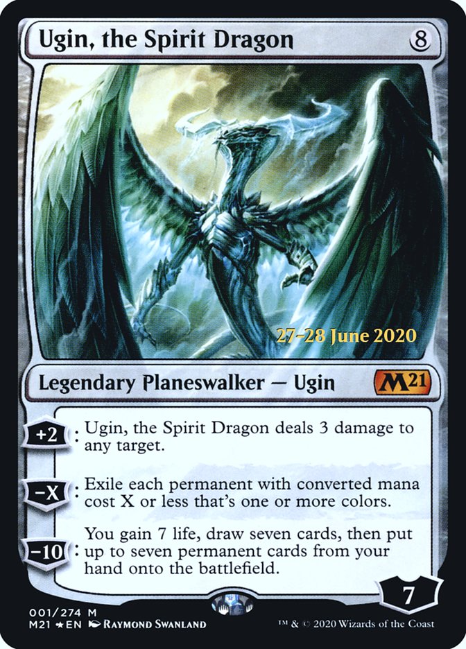 Ugin, the Spirit Dragon [Core Set 2021 Prerelease Promos] MTG Single Magic: The Gathering    | Red Claw Gaming