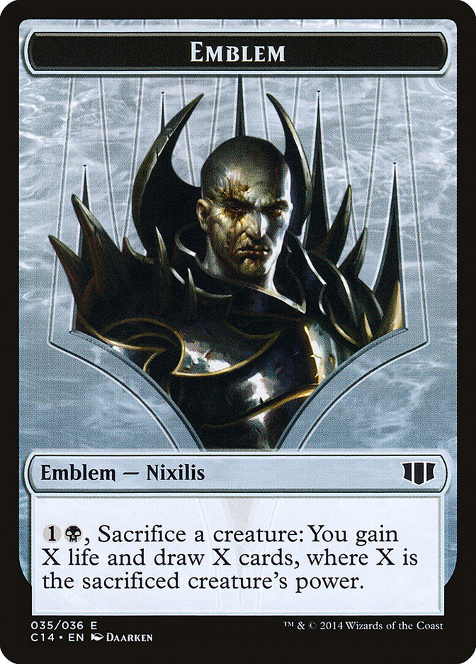 Ob Nixilis of the Black Oath Emblem // Zombie (016/036) Double-Sided Token [Commander 2014 Tokens] MTG Single Magic: The Gathering    | Red Claw Gaming