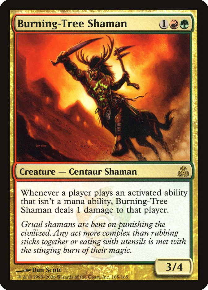 Burning-Tree Shaman [Guildpact] MTG Single Magic: The Gathering    | Red Claw Gaming