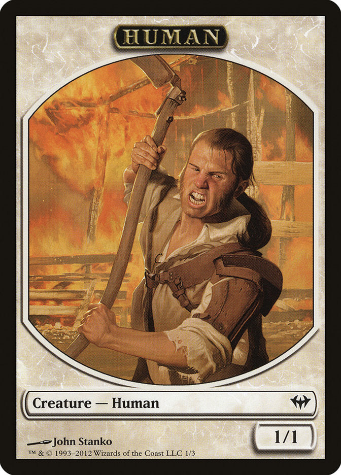 Human Token [Dark Ascension Tokens] MTG Single Magic: The Gathering    | Red Claw Gaming