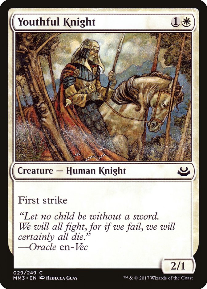 Youthful Knight [Modern Masters 2017] MTG Single Magic: The Gathering    | Red Claw Gaming