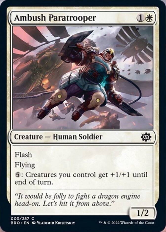 Ambush Paratrooper [The Brothers' War] MTG Single Magic: The Gathering    | Red Claw Gaming