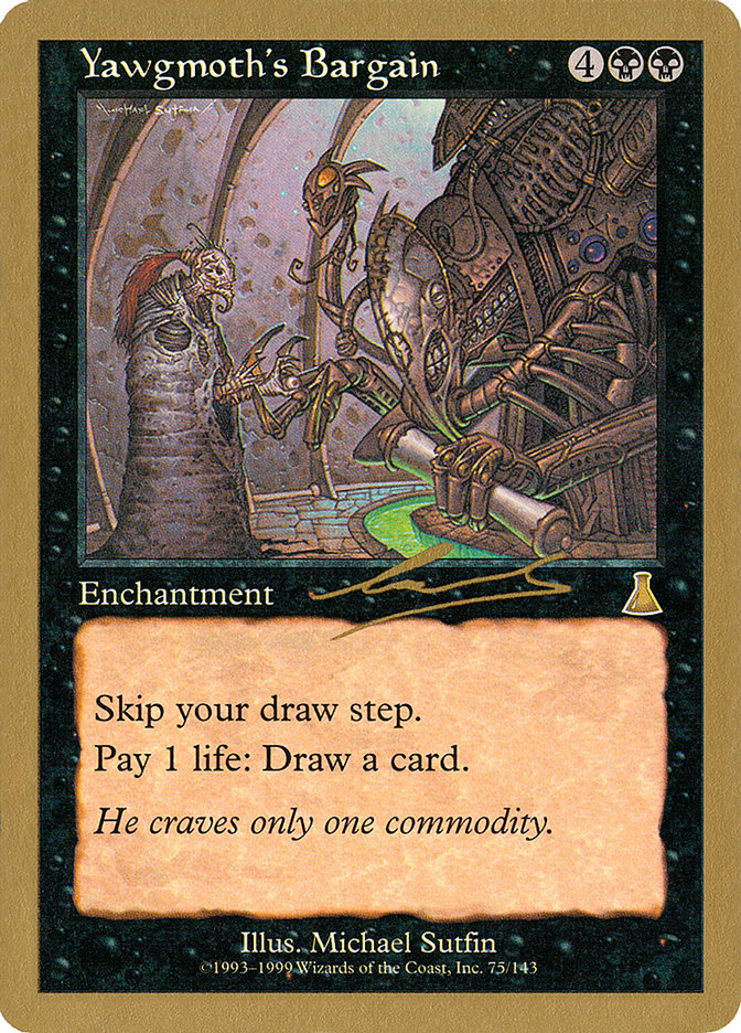 Yawgmoth's Bargain (Nicolas Labarre) [World Championship Decks 2000] MTG Single Magic: The Gathering    | Red Claw Gaming
