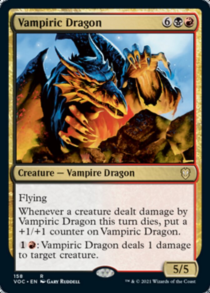 Vampiric Dragon [Innistrad: Crimson Vow Commander] MTG Single Magic: The Gathering    | Red Claw Gaming