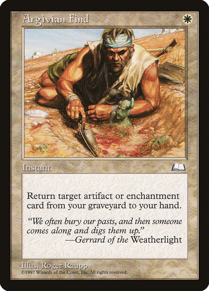 Argivian Find [Weatherlight] MTG Single Magic: The Gathering    | Red Claw Gaming