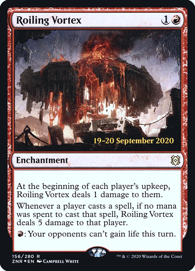 Roiling Vortex [Zendikar Rising Prerelease Promos] MTG Single Magic: The Gathering    | Red Claw Gaming
