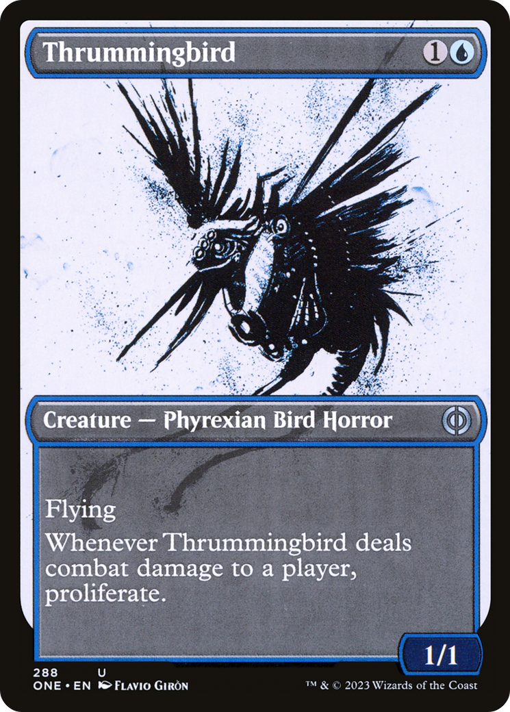 Thrummingbird (Showcase Ichor) [Phyrexia: All Will Be One] MTG Single Magic: The Gathering    | Red Claw Gaming