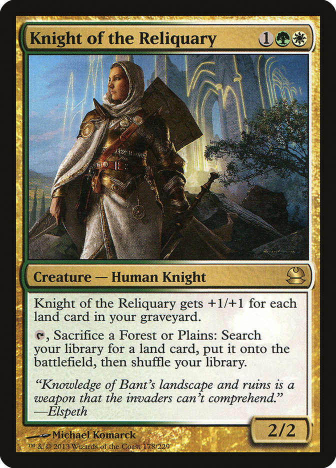 Knight of the Reliquary [Modern Masters] MTG Single Magic: The Gathering    | Red Claw Gaming