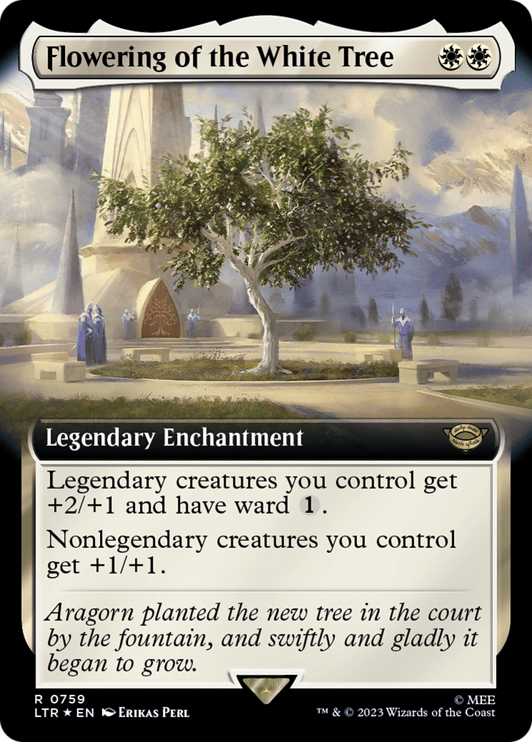 Flowering of the White Tree (Extended Art) (Surge Foil) [The Lord of the Rings: Tales of Middle-Earth] MTG Single Magic: The Gathering    | Red Claw Gaming