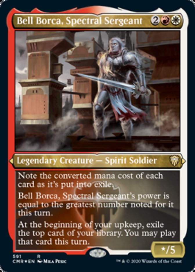Bell Borca, Spectral Sergeant (Etched) [Commander Legends] MTG Single Magic: The Gathering    | Red Claw Gaming