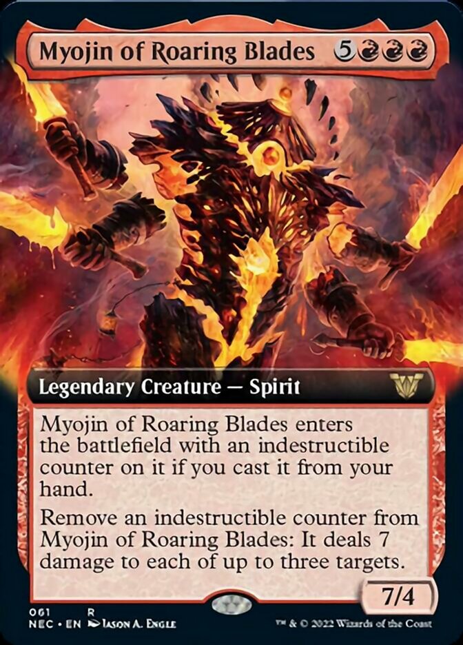 Myojin of Roaring Blades (Extended Art) [Kamigawa: Neon Dynasty Commander] MTG Single Magic: The Gathering    | Red Claw Gaming