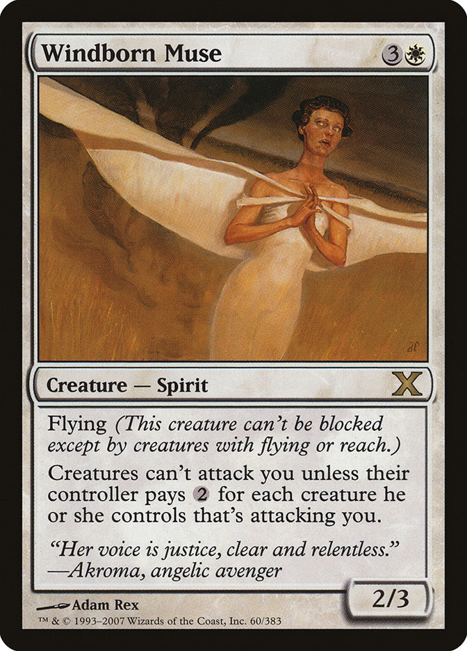 Windborn Muse [Tenth Edition] MTG Single Magic: The Gathering    | Red Claw Gaming