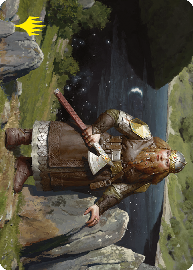 Mirrormere Guardian Art Card (Gold-Stamped Signature) [The Lord of the Rings: Tales of Middle-earth Art Series] MTG Single Magic: The Gathering    | Red Claw Gaming