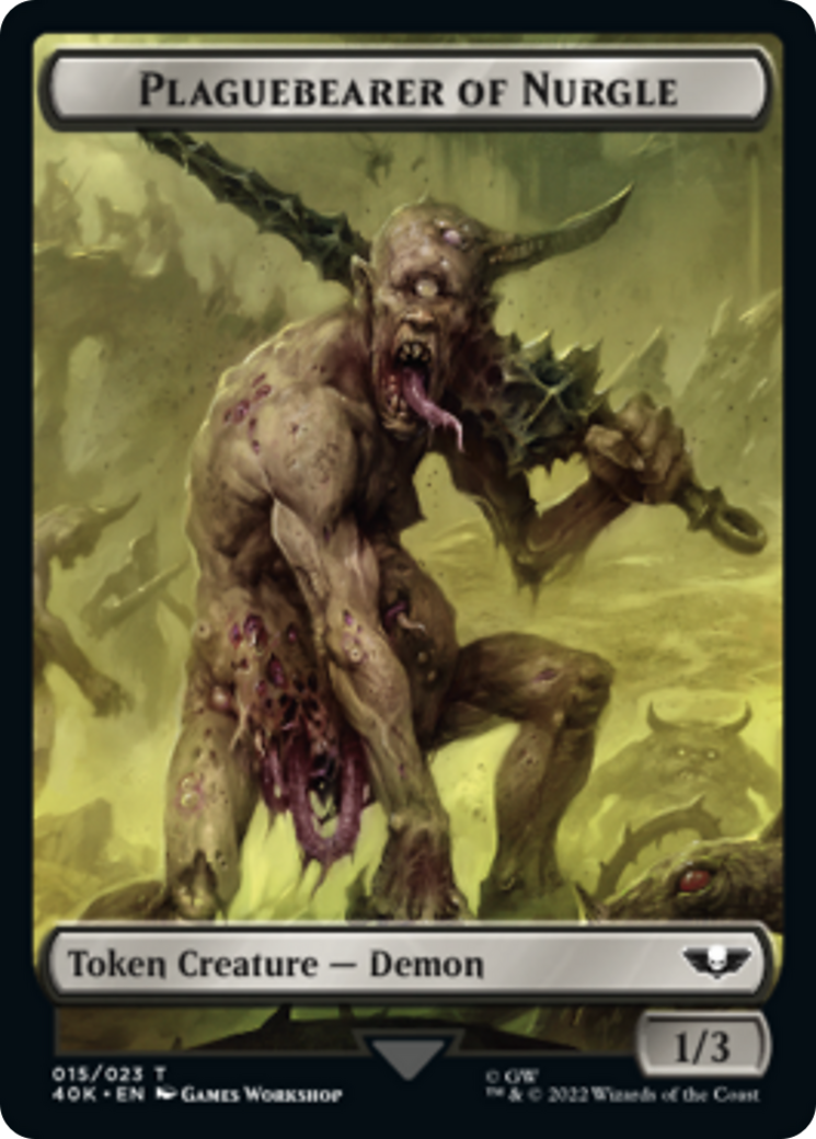 Astartes Warrior // Plaguebearer of Nurgle Double-Sided (Surge Foil) [Warhammer 40,000 Tokens] MTG Single Magic: The Gathering    | Red Claw Gaming
