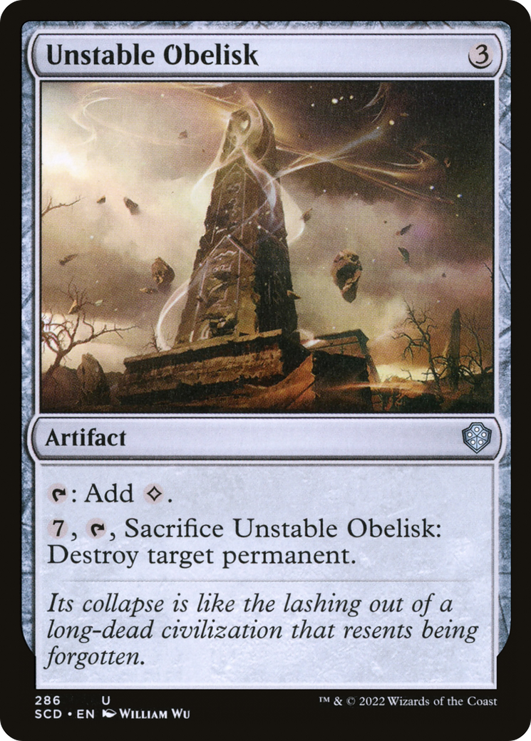 Unstable Obelisk [Starter Commander Decks] MTG Single Magic: The Gathering    | Red Claw Gaming