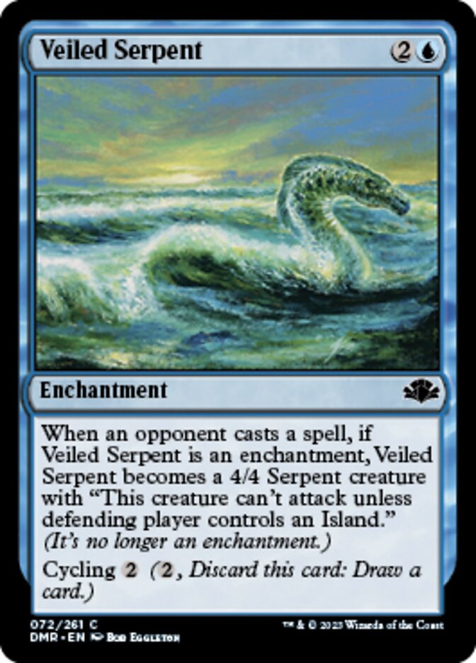 Veiled Serpent [Dominaria Remastered] MTG Single Magic: The Gathering    | Red Claw Gaming