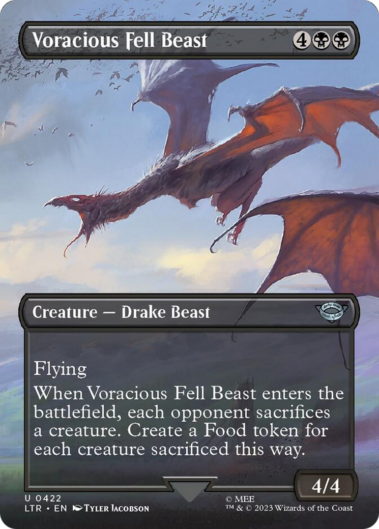 Voracious Fell Beast (Borderless Alternate Art) [The Lord of the Rings: Tales of Middle-Earth] MTG Single Magic: The Gathering    | Red Claw Gaming