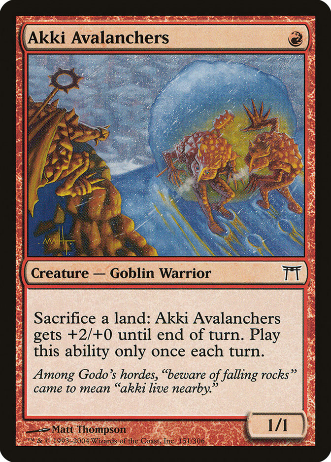 Akki Avalanchers [Champions of Kamigawa] MTG Single Magic: The Gathering    | Red Claw Gaming