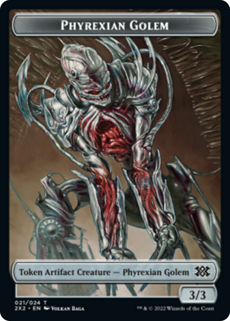 Zombie // Phyrexian Golem Double-Sided Token [Double Masters 2022 Tokens] MTG Single Magic: The Gathering    | Red Claw Gaming