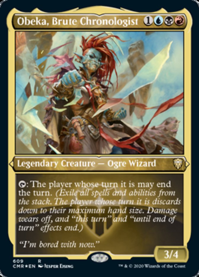 Obeka, Brute Chronologist (Etched) [Commander Legends] MTG Single Magic: The Gathering    | Red Claw Gaming
