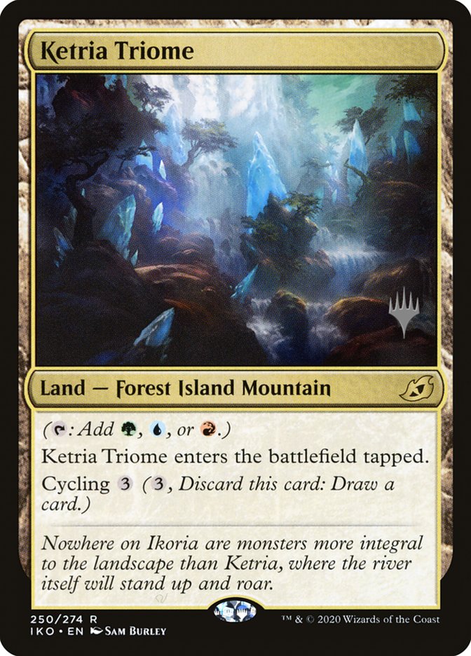 Ketria Triome (Promo Pack) [Ikoria: Lair of Behemoths Promos] MTG Single Magic: The Gathering    | Red Claw Gaming