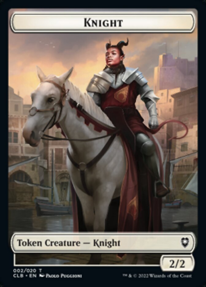 Treasure // Knight Double-Sided Token [Commander Legends: Battle for Baldur's Gate Tokens] MTG Single Magic: The Gathering    | Red Claw Gaming