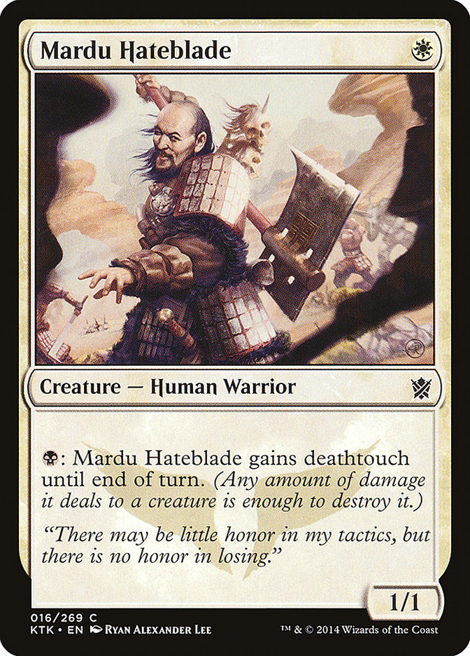 Mardu Hateblade [Khans of Tarkir] MTG Single Magic: The Gathering    | Red Claw Gaming